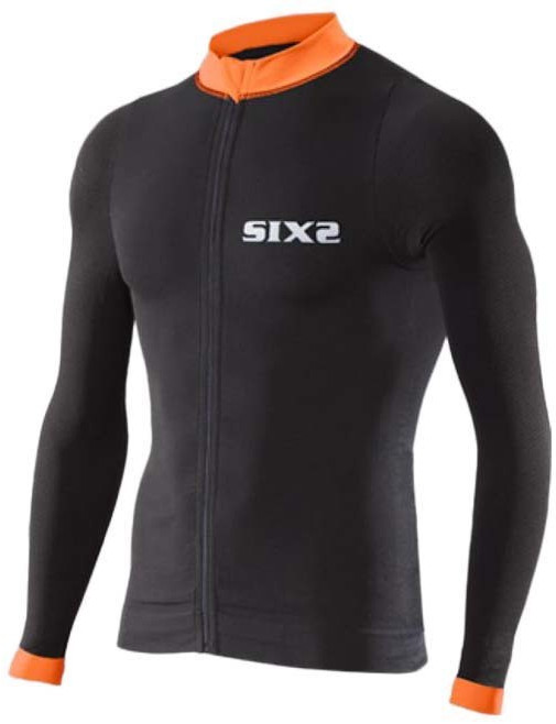 SIX2 Jersey L/s Bike Stripes Black / Orange
