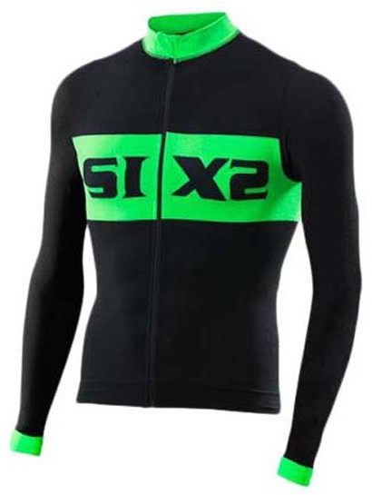 SIX2 Luxury Ls Bike Jersey Black / Green