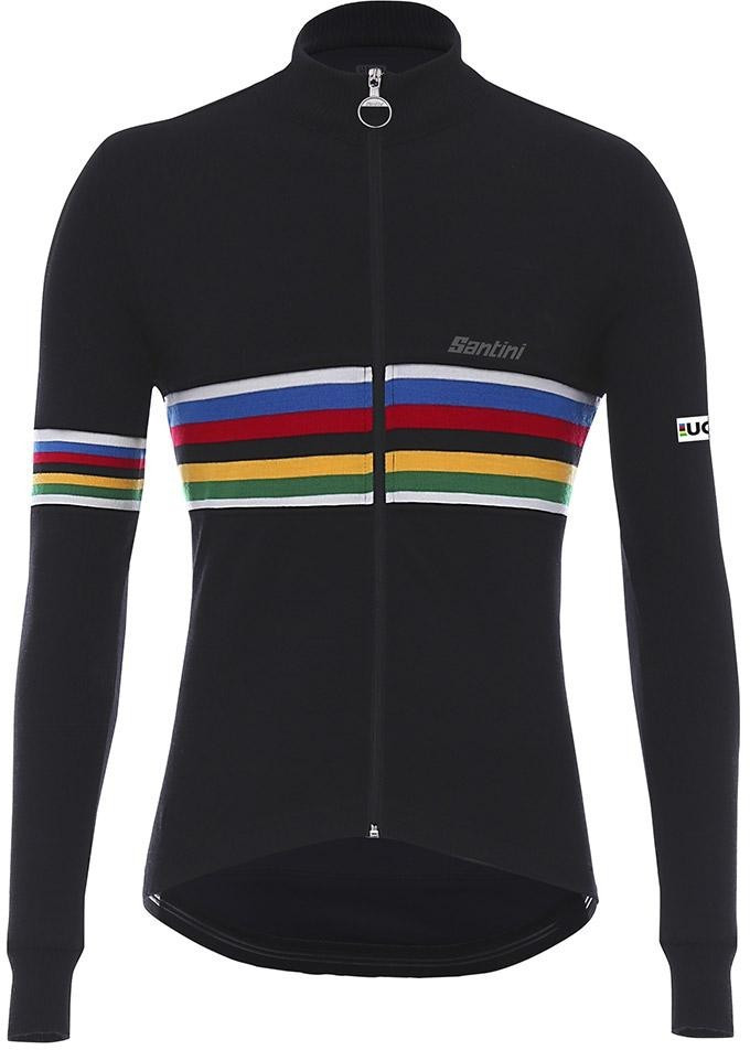 Santini Uci Rainbow Wool Black