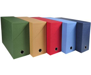 Blau für DIN A4 1 Stück Exacompta 50832E Archivboxen mit Gummizug 80mm Rücken aus Colorspan-Karton 
