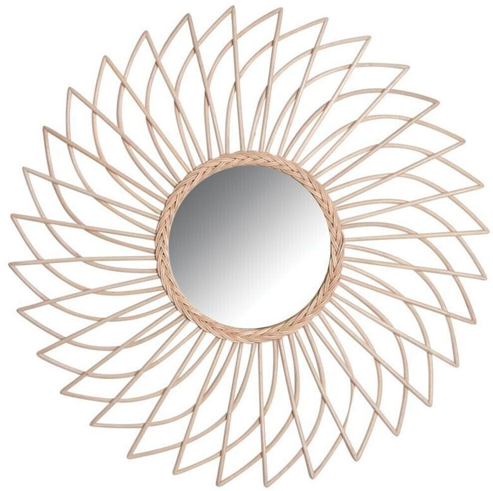 Aubry Gaspard Miroir spirale en rotin