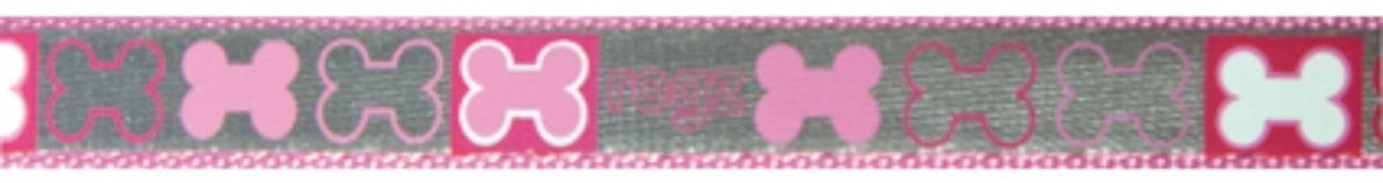 Rogz Reflecto Dog Lead Pink 180cm x 16mm