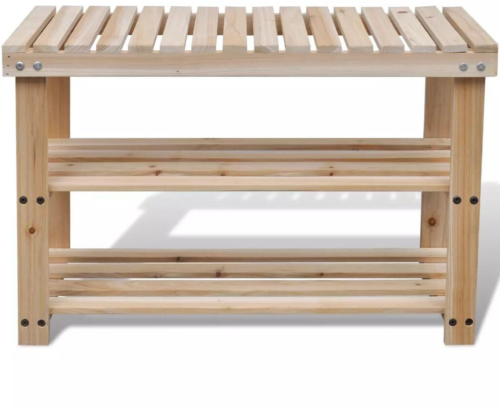 VidaXL Banc à chaussures bois de sapin
