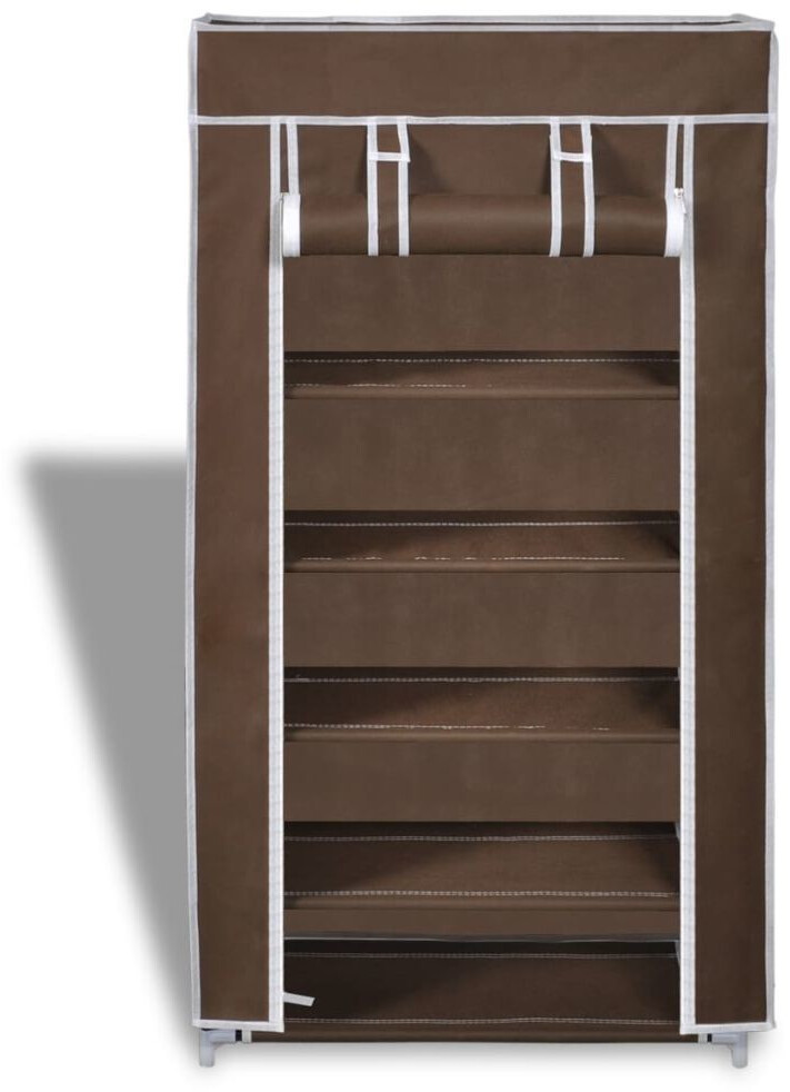 VidaXL Étagères à chaussures tissu marron