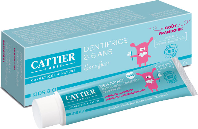 Cattier Dentifrice 2-6 ans framboise (50 ml)