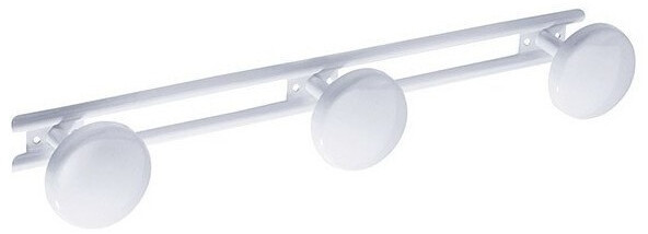Godonnier Patère 3 têtes epoxy blanc