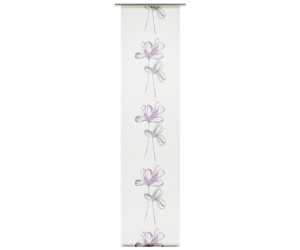 Preisvergleich bei € 60x245cm weiß-lila Schiebevorhang | 19,20 Gardinia ab Flower