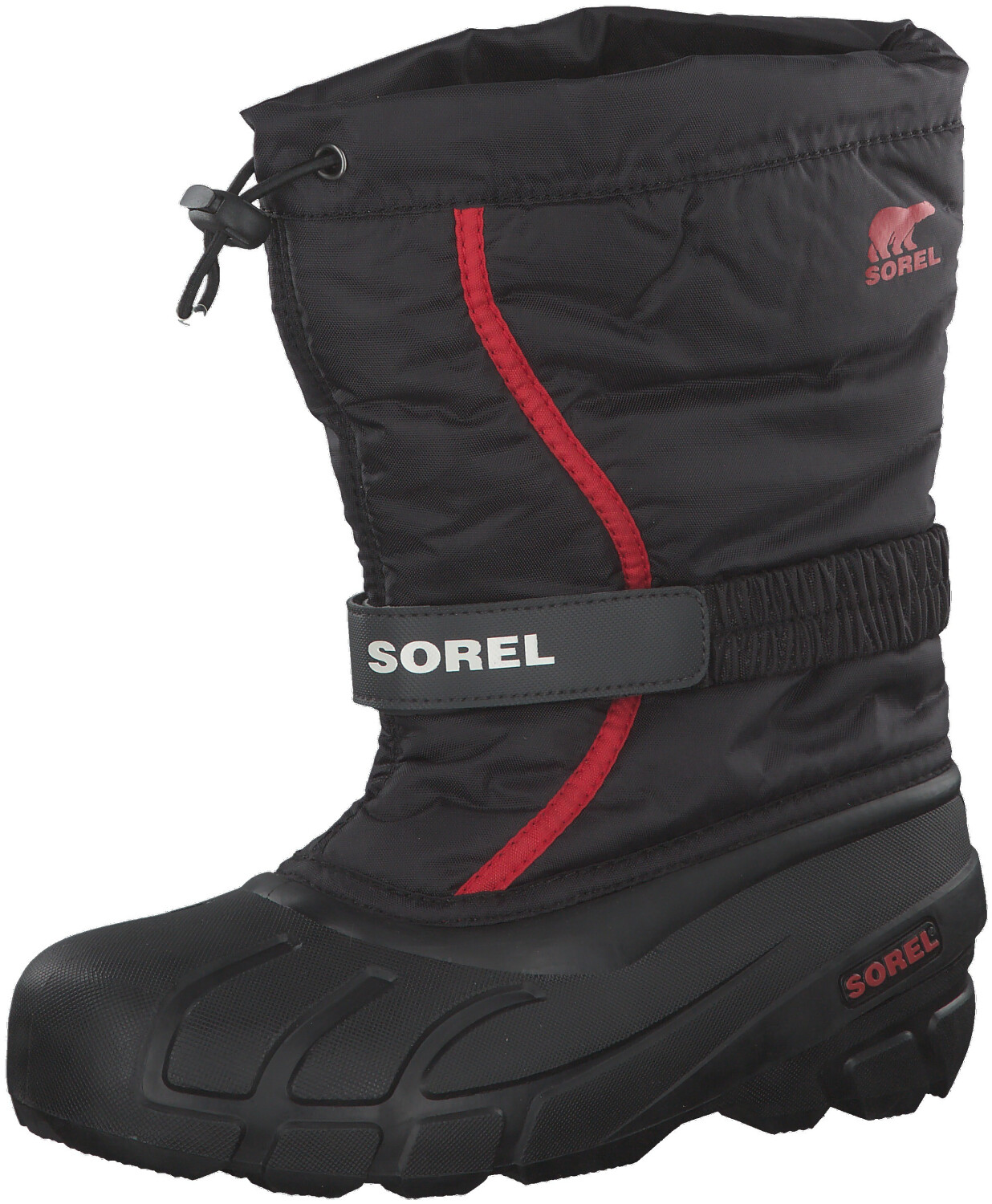 sorel explorer leather snow boots in dark red