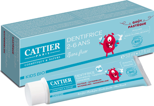 Cattier Dentifrice 2-6 ans pastèque (50 ml)