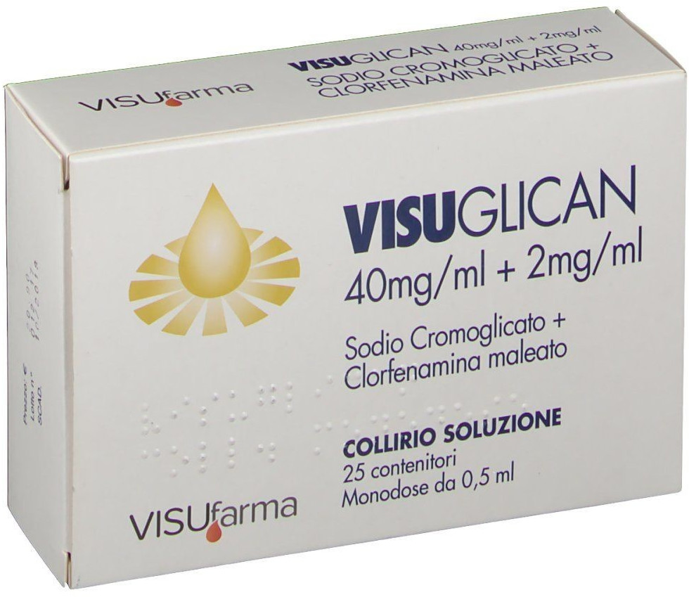 Visuglican 4% + 0,2% Collirio Monodose (25 x 0,5 ml) a € 17,76 (oggi)