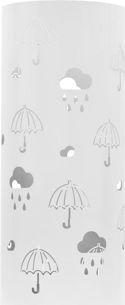 VidaXL Porte-parapluie design parapluies acier blanc