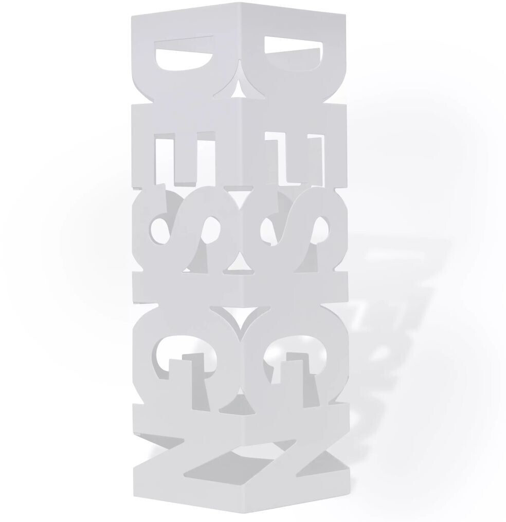 VidaXL Porte-parapluie design acier blanc