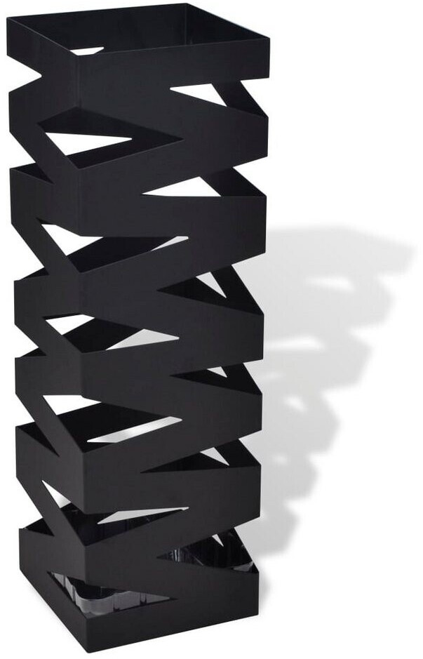 VidaXL Porte-parapluie bâtons acier noir