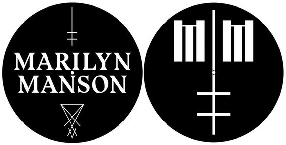 Rock Off Marilyn Manson - Logo/Cross Turntable Slipmat Set