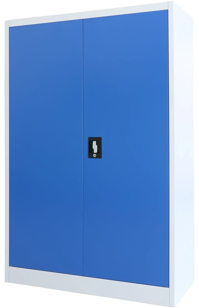VidaXL Armoire de bureau 90 x 40 x 140 cm bleu et gris