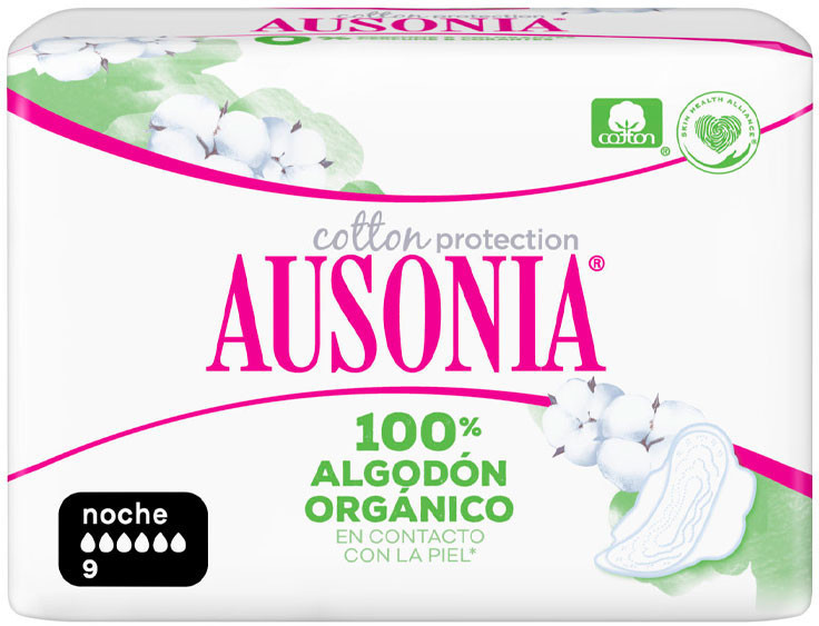 Ausonia Cotton Protection night with wings (x9)