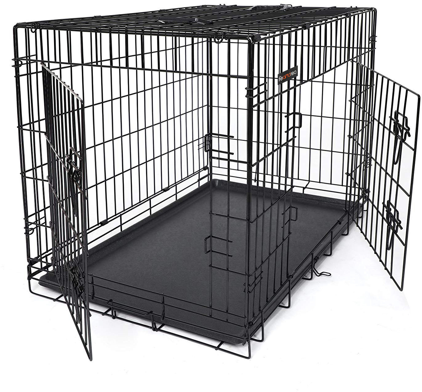 Feandrea Black Wire Dog Crate (PPD42H)