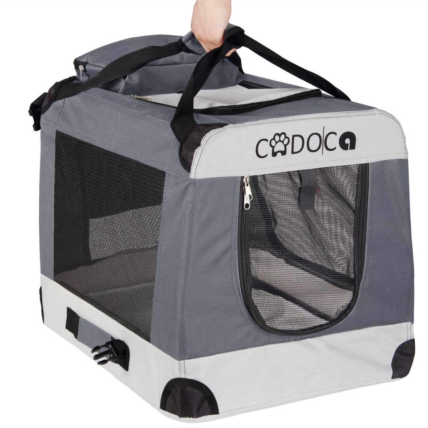 Cadoca Caisse de transport pour chien XL Grey Cadoca Caisse de transport pour chien XL Grey