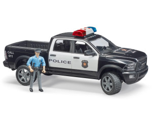 Bruder 02505 RAM 2500 Polizei Pickup mit Polizist 1:16 Modellauto Police Car 