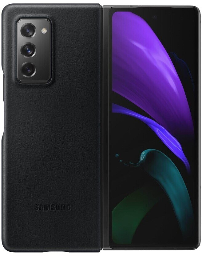 Photos - Case Samsung Leather Cover  Black (Galaxy Z Fold2 5G)