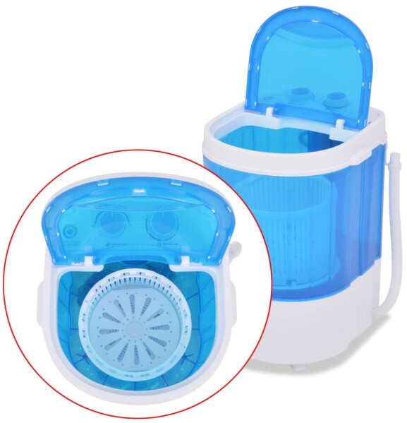 vidaXL Mini-Waschmaschine mit Schleuder und 2 Kammern 5,6 kg, Bild 8