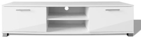 VidaXL Meuble TV haute brillance blanc 120 x 40 x 34 cm