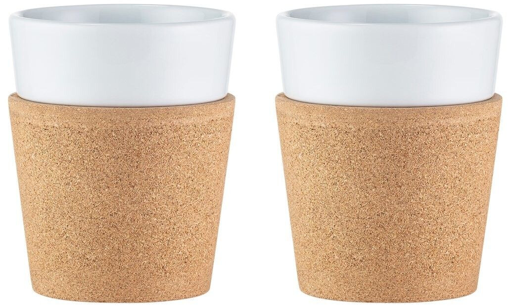 Photos - Mug / Cup BODUM Bistro mug with cork cover 2-pack  (30 cl)