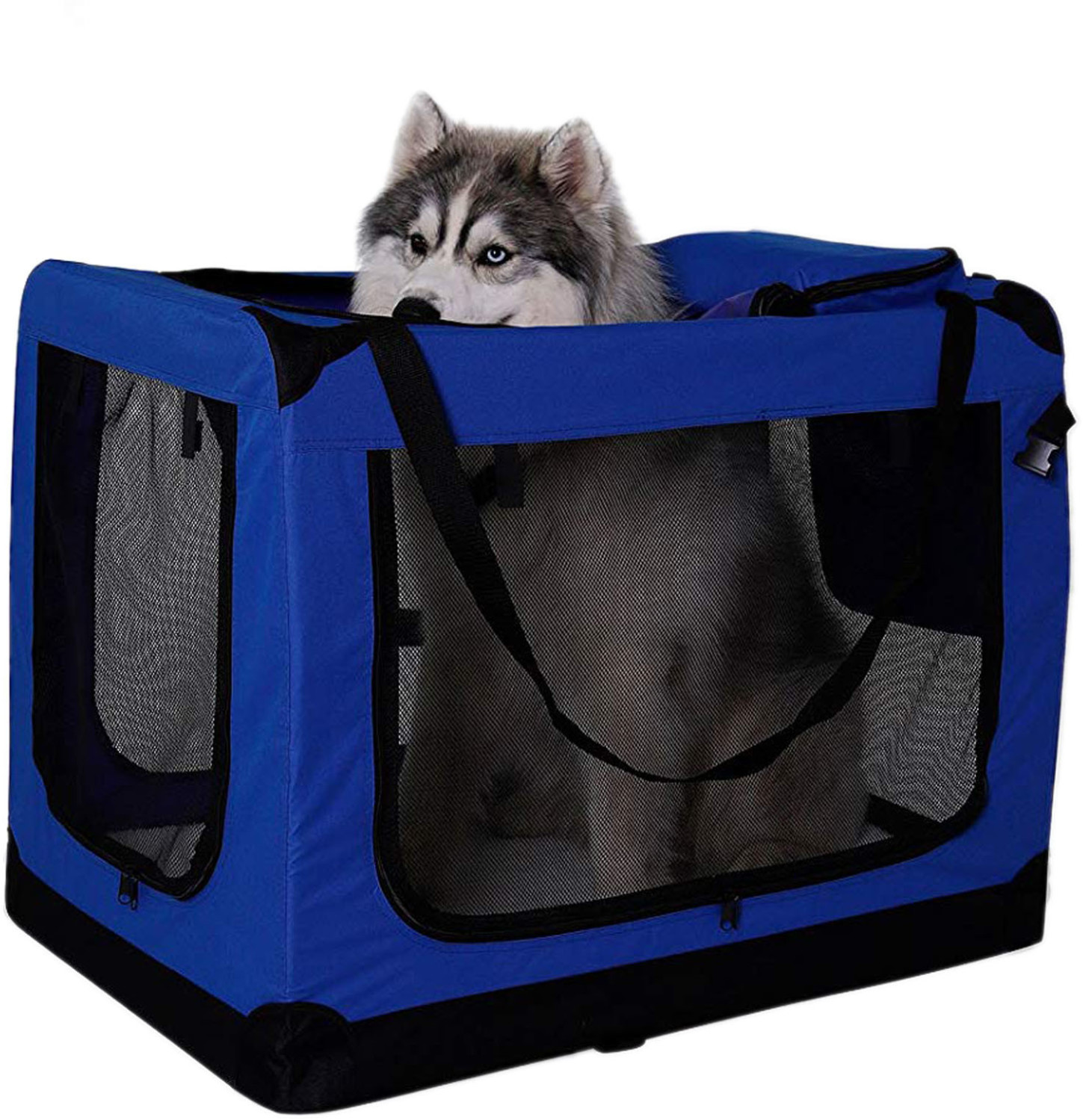 Dibea Caisse de transport pour chien XL bleu Dibea Caisse de transport pour chien XL bleu