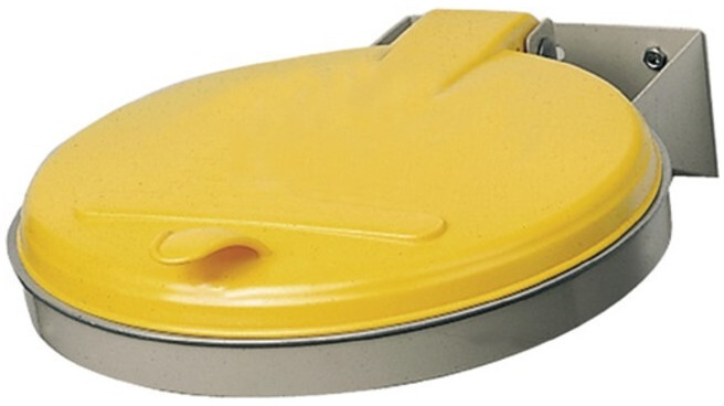 VAR Waste bin W400xD510mm 120 l lid yellow (KS)