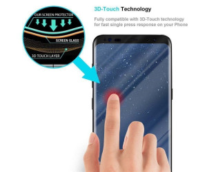 S8+ Panzerfolie Full Screen 2 Stück s.e Schutzfolie für Samsung Galaxy S8 Plus Positionierhilfe funktionierende Alternative zu S8+ Panzerglas Panzerglasfolie transparente Displayfolie