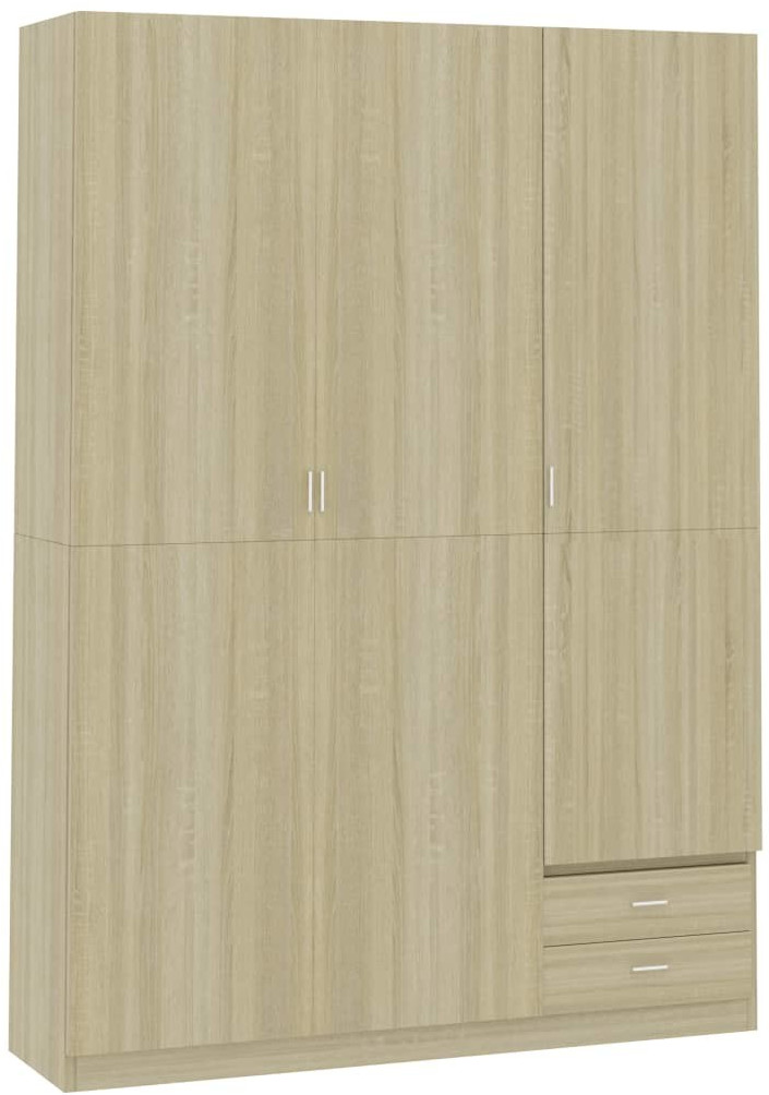 VidaXL Armoire 3 portes chêne sonoma 120 x 50 x 180 cm