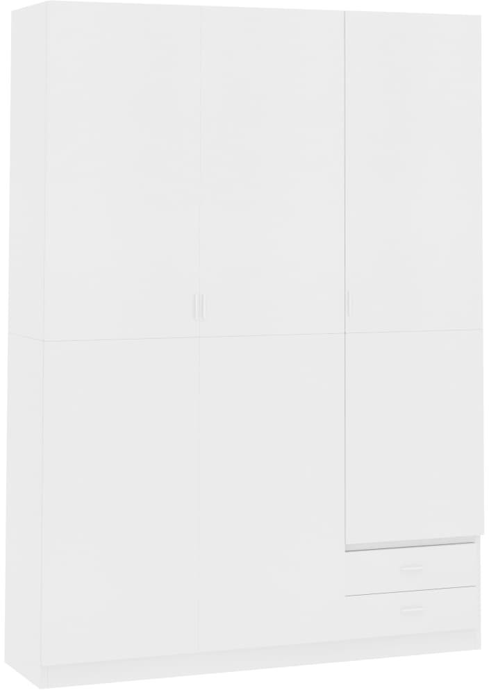 VidaXL Armoire 3 portes blanc 120 x 50 x 180 cm