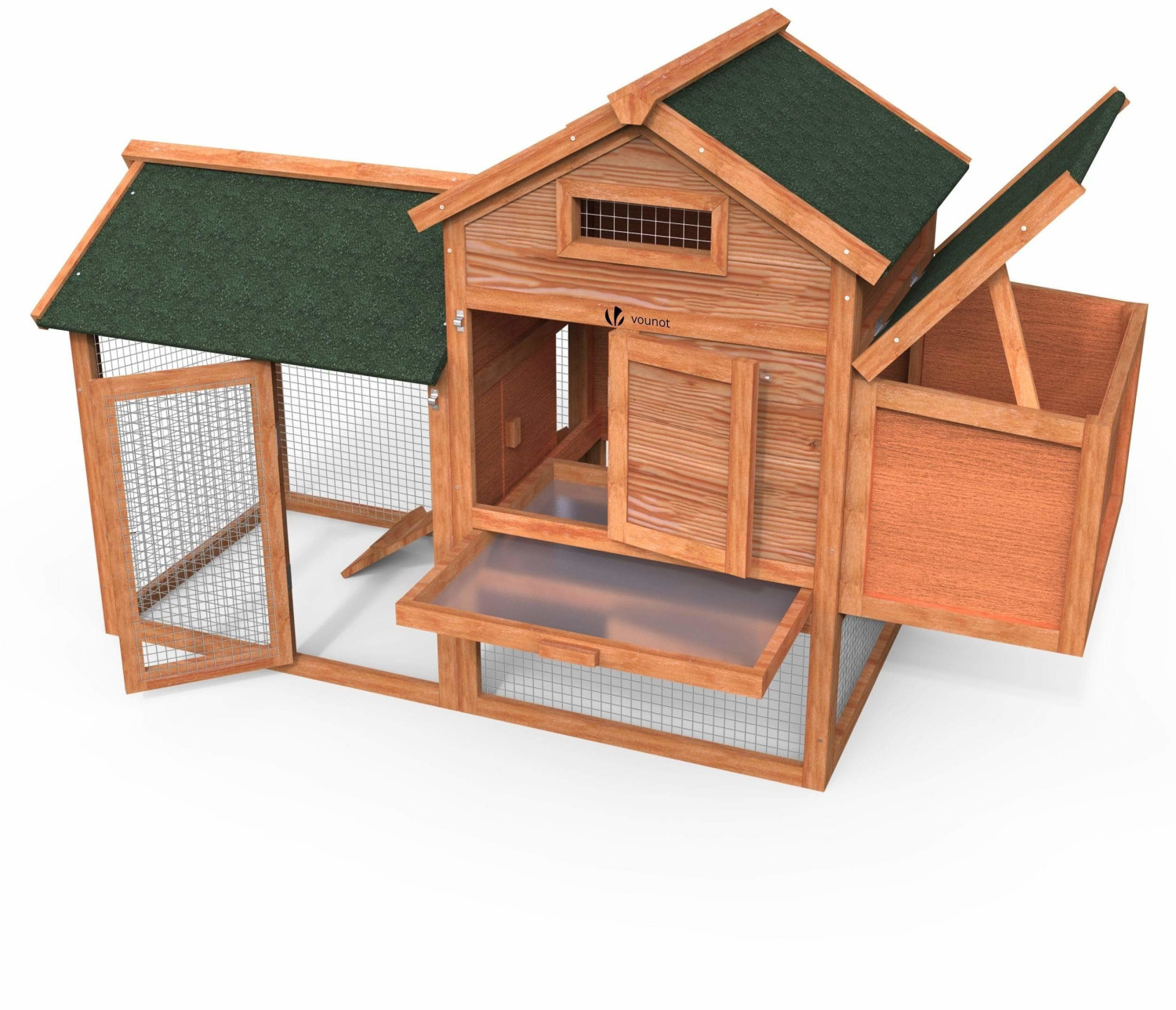 Vounot Poulailler en bois avec pondoir et perchoir 2 poules