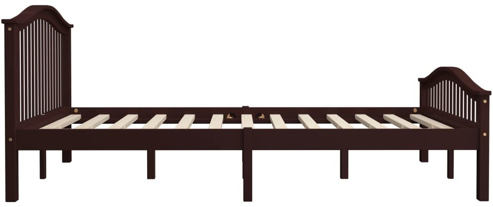 VidaXL Cadre de lit en pin massif marron 180 x 200 cm