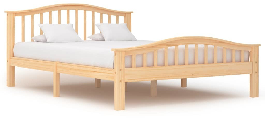 VidaXL Cadre de lit en pin massif naturel 140 x 200 cm