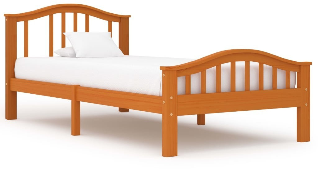 VidaXL Cadre de lit en pin massif miel 100 x 200 cm