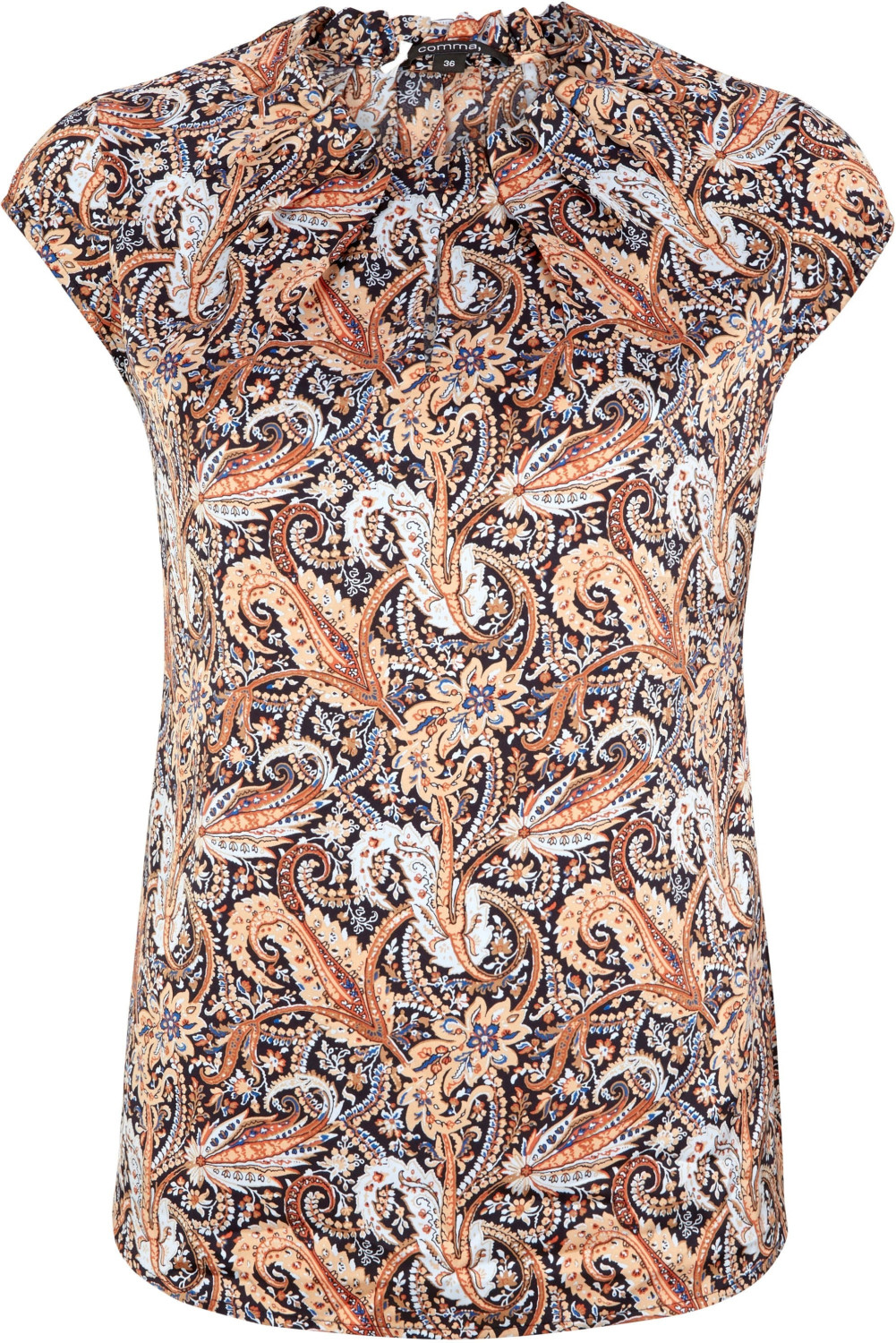 Comma High-neck blouse (85.899.12.1332) navy new paisley