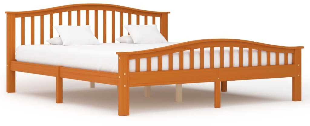 VidaXL Cadre de lit en pin massif miel 180 x 200 cm