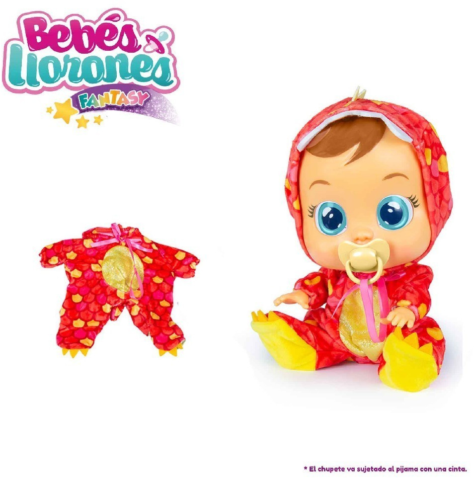 IMC Toys Cry babies pijama dinosaur