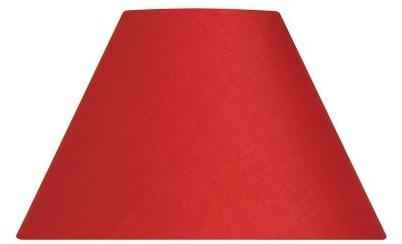 Oaks Lighting 12-Inch Cotton Coolie Shade Red