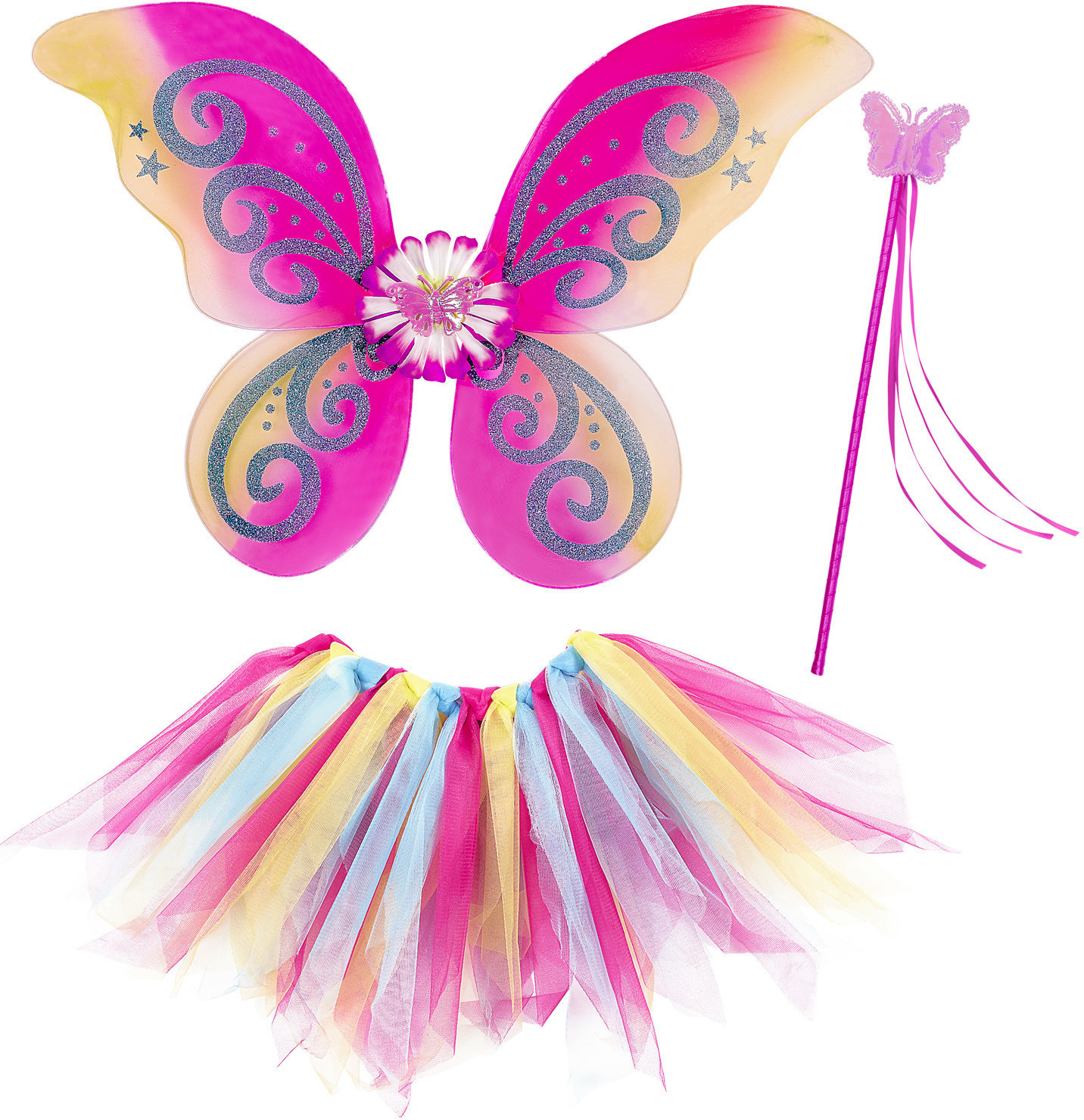 Widmann Children's Costume-Set Rainbow Butterfly