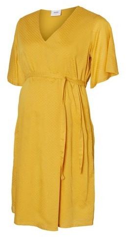 Mamalicious Mlsally 2/4 Woven Abk Dress (20010059) nugget gold