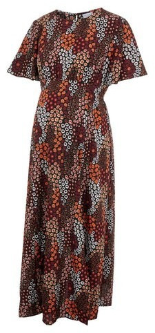 Mamalicious Pcmblinna Ss Ankle Dress Bc (20012043) burnt ochre