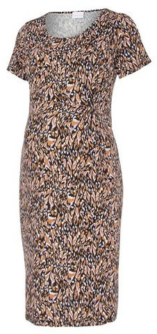 Mamalicious Mlaubrey S/S Jersey Abk Dress (20012160) nutria