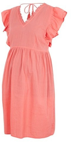 Mamalicious Mlnatalia Cap Woven Tunic Dress A. (20011177) georgia peach