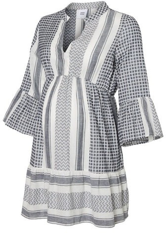 Mamalicious Mlevia 3/4 Woven Short Dress A. (20010934) snow white