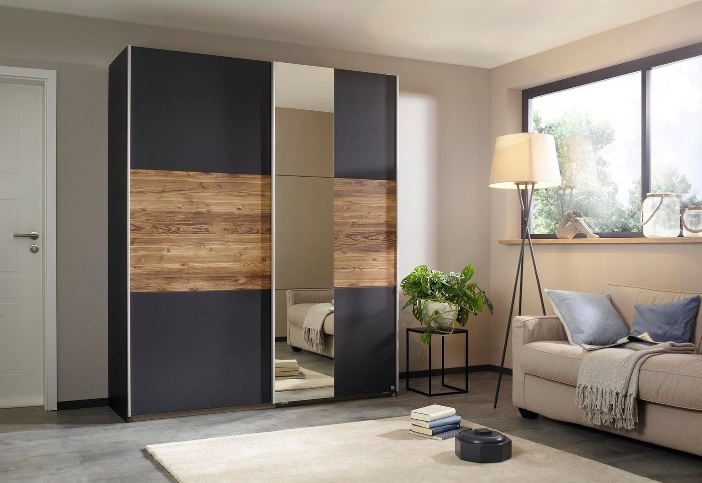 Rauch BLUE Kuta mit Spiegelelement grau 175x210x59cm (AD730.503C) ab