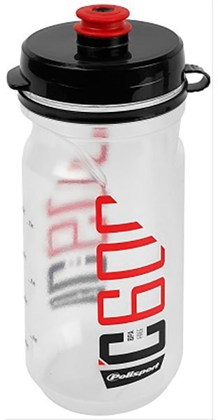 Polisport C600 (600ml) Clear / Black / Red