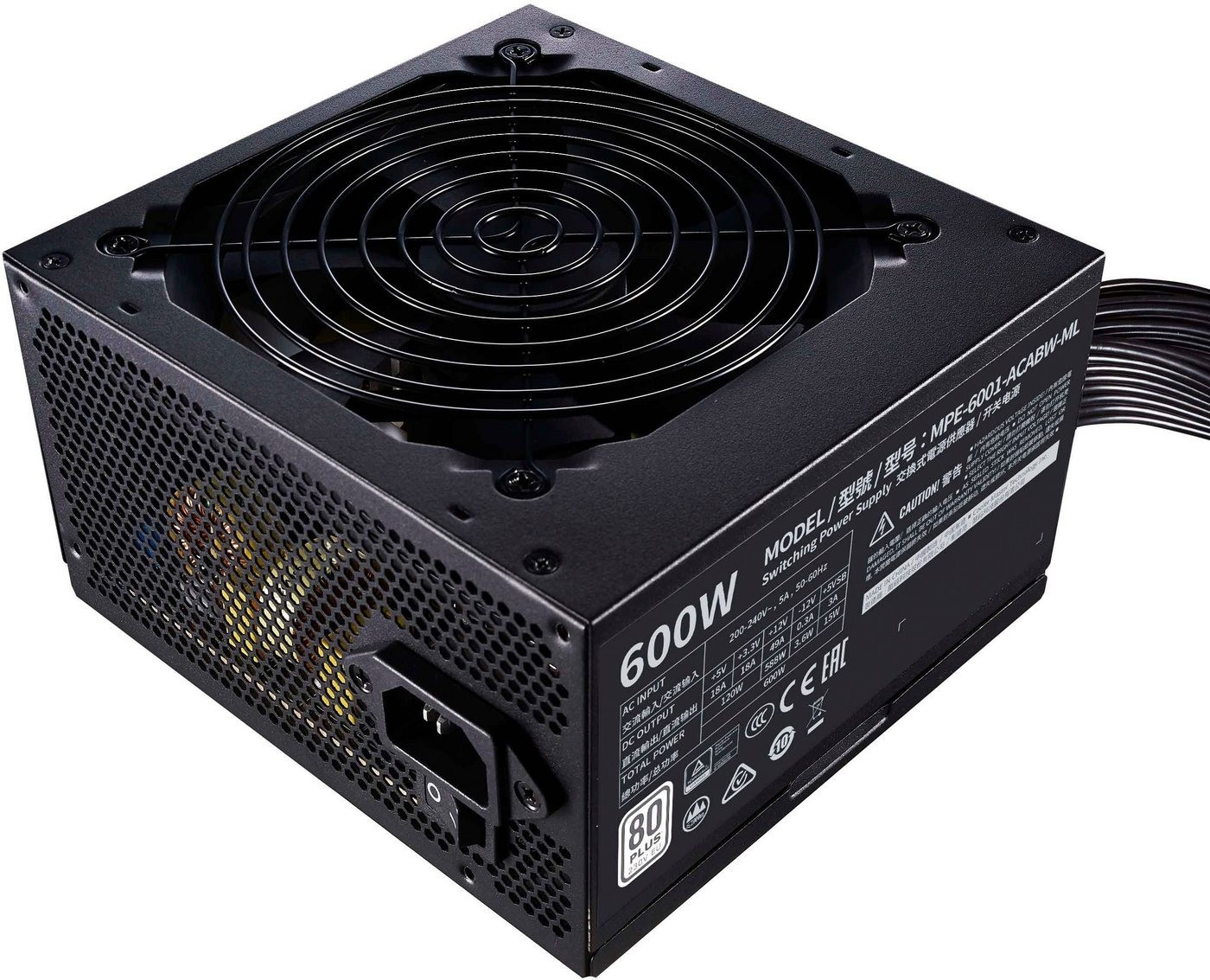 CoolerMaster MasterWatt Lite Rev. ML 600W