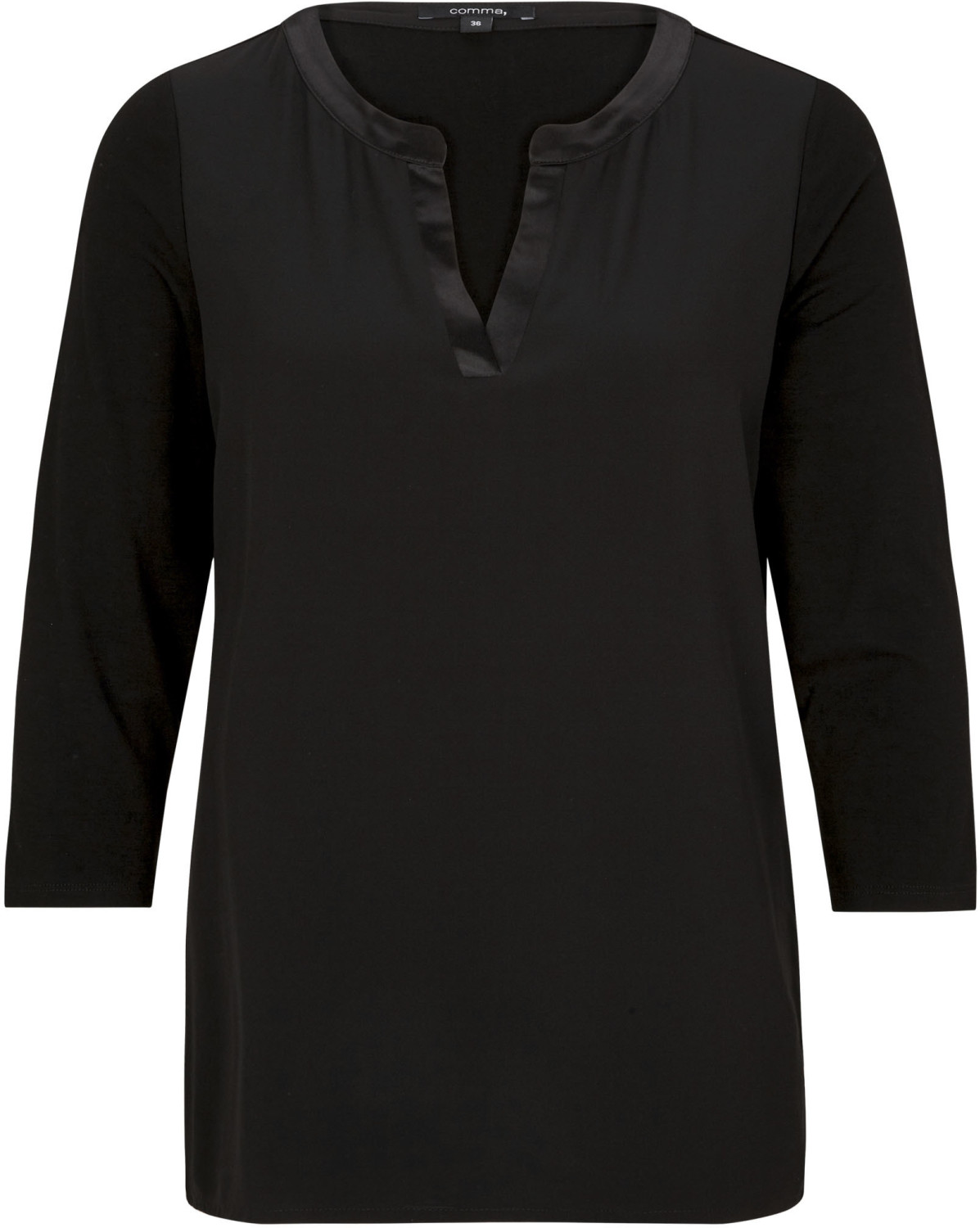 Comma Mixed Fabric Top (85.899.39.7391) black